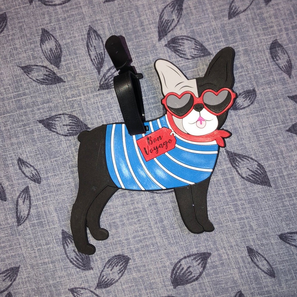 Cute Boston Terrier Dog Luggage Tag